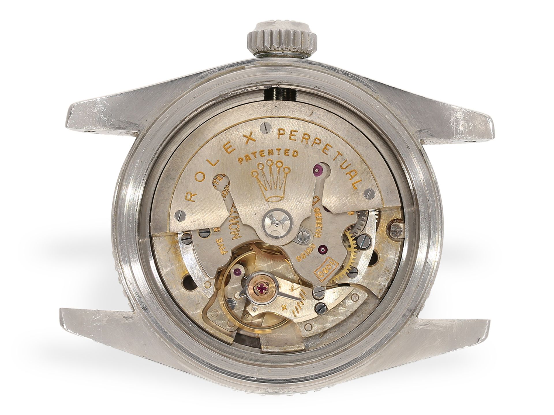 Armbanduhr: Extrem rare Rolex Submariner Ref. 6538 Big Crown-Four Liner, ca. 1958 - Bild 4 aus 9