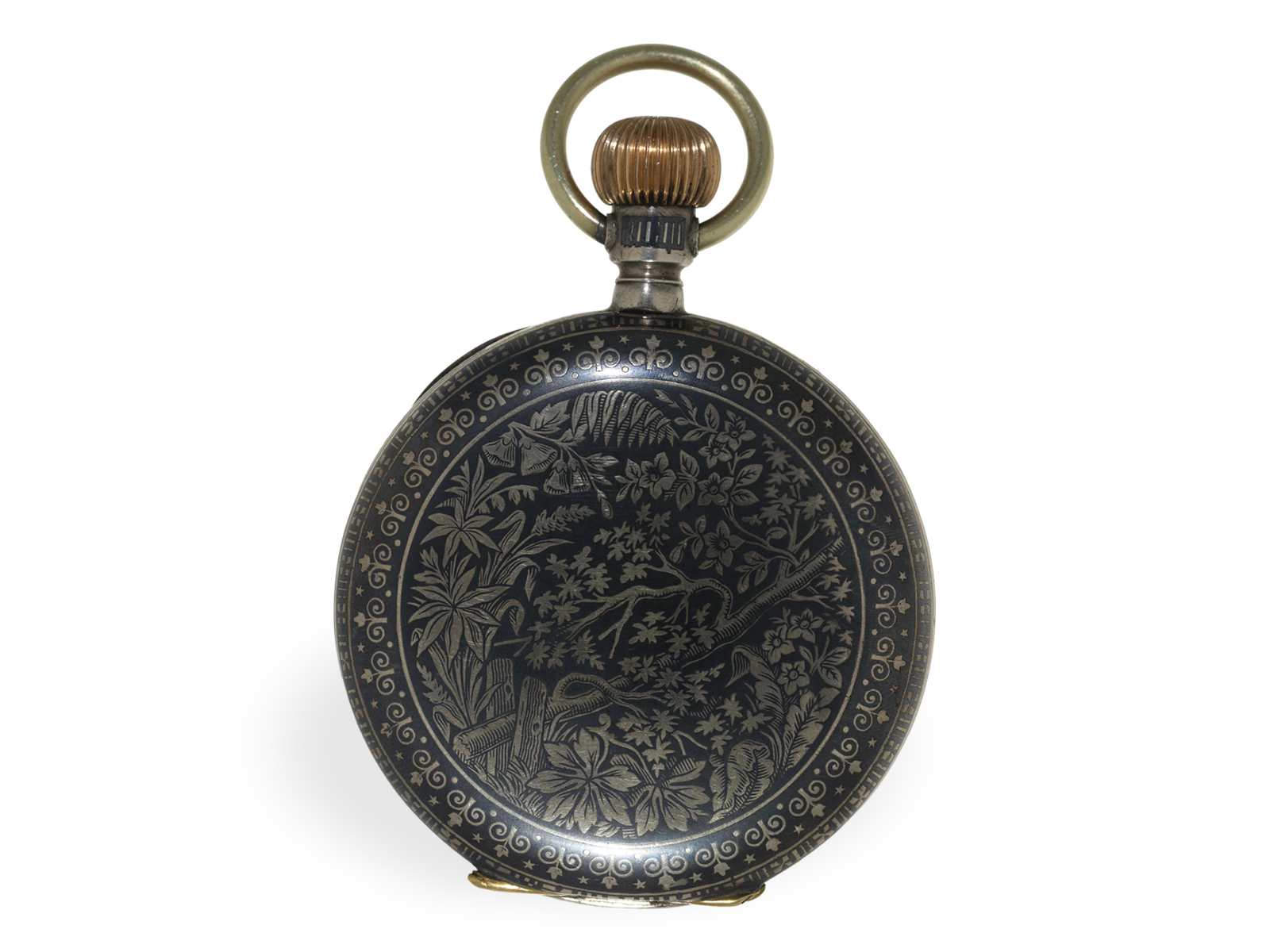 Pocket watch: extremely unusual, very large Tula hunting case watch, Ankerchronometer J.C & Co., ca. - Image 2 of 8