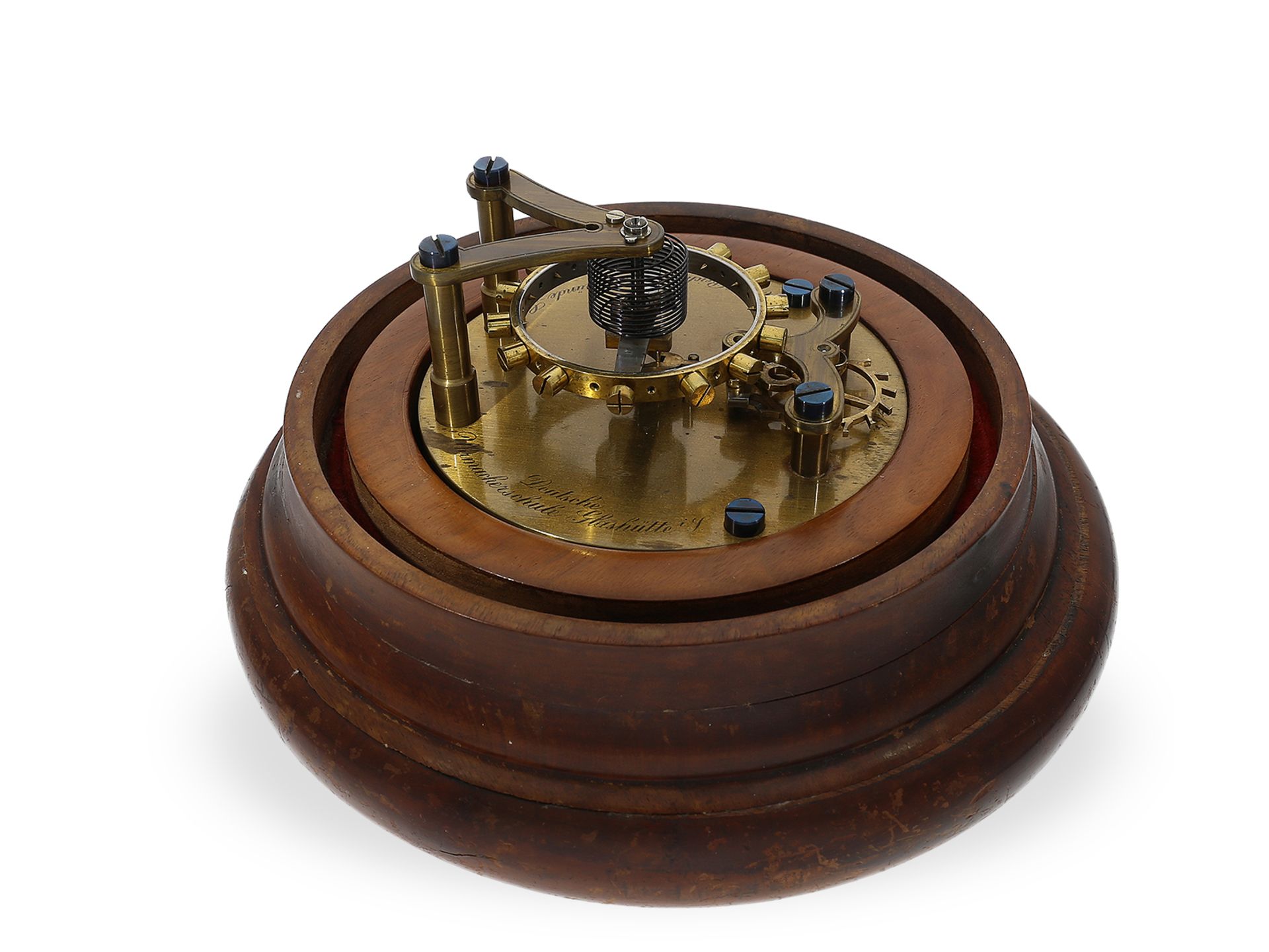 Glashütter Schuluhr, Gangmodell eines Glashütter Ankerchronometers mit zylindrischer Spirale, Emil R - Bild 2 aus 4