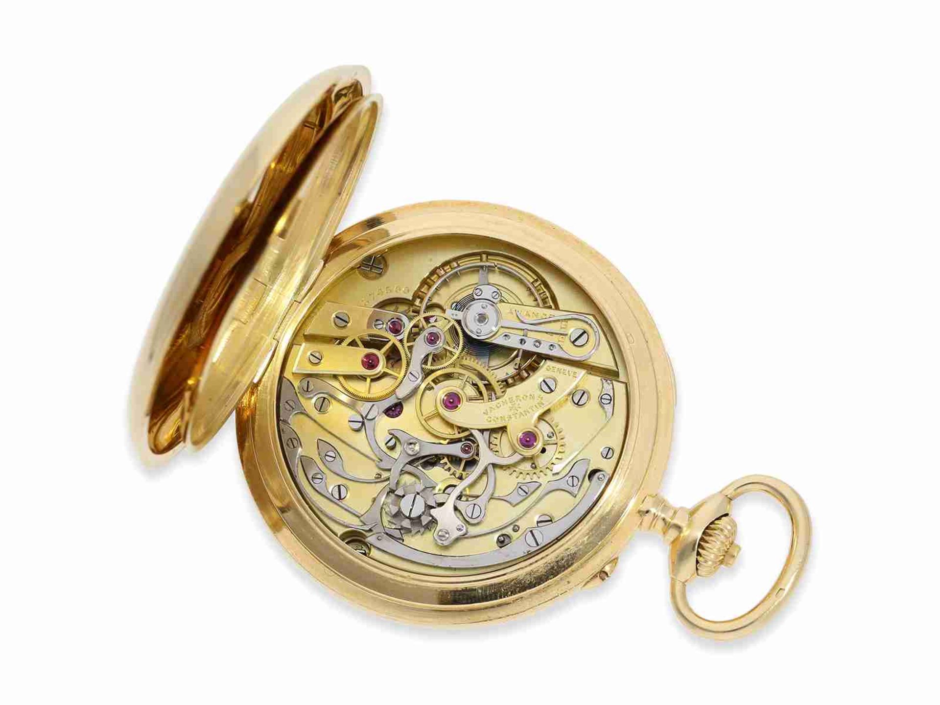 Taschenuhr: exquisites Vacheron & Constantin Ankerchronometer mit Chronograph und Register, nahezu n - Bild 3 aus 11