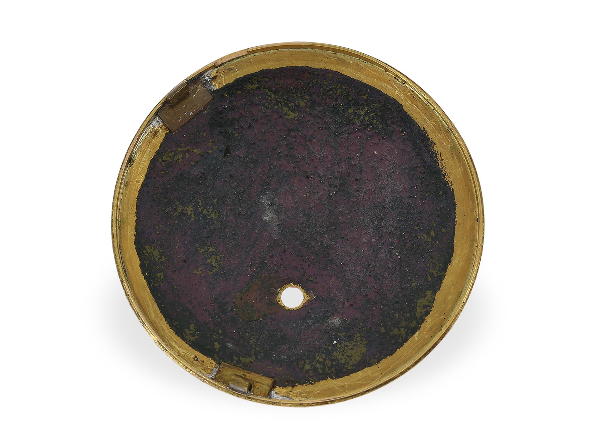 Pocket watch: large, unique gold/enamel pocket watch with musical movement, probably Geneva, ca. 180 - Image 8 of 9