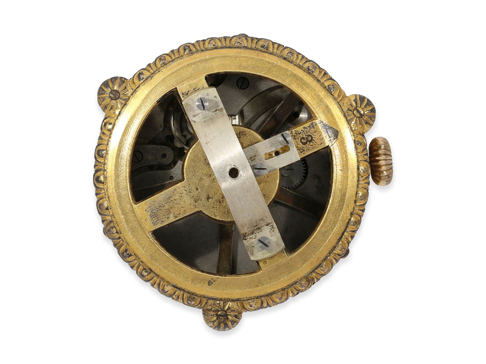 Table clock: rarity, Viennese enamel clock "Cercle Tournant", around 1920 - Image 3 of 8