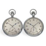 Pocket watch: pair of NEW-OLD-STOCK deck watches, "Schätzle & Tschudin" for the Deutsche Seewarte in