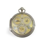 Taschenuhr: museale astronomische Spindeluhr mit 6 Komplikationen, R. Jarrett London um 1690