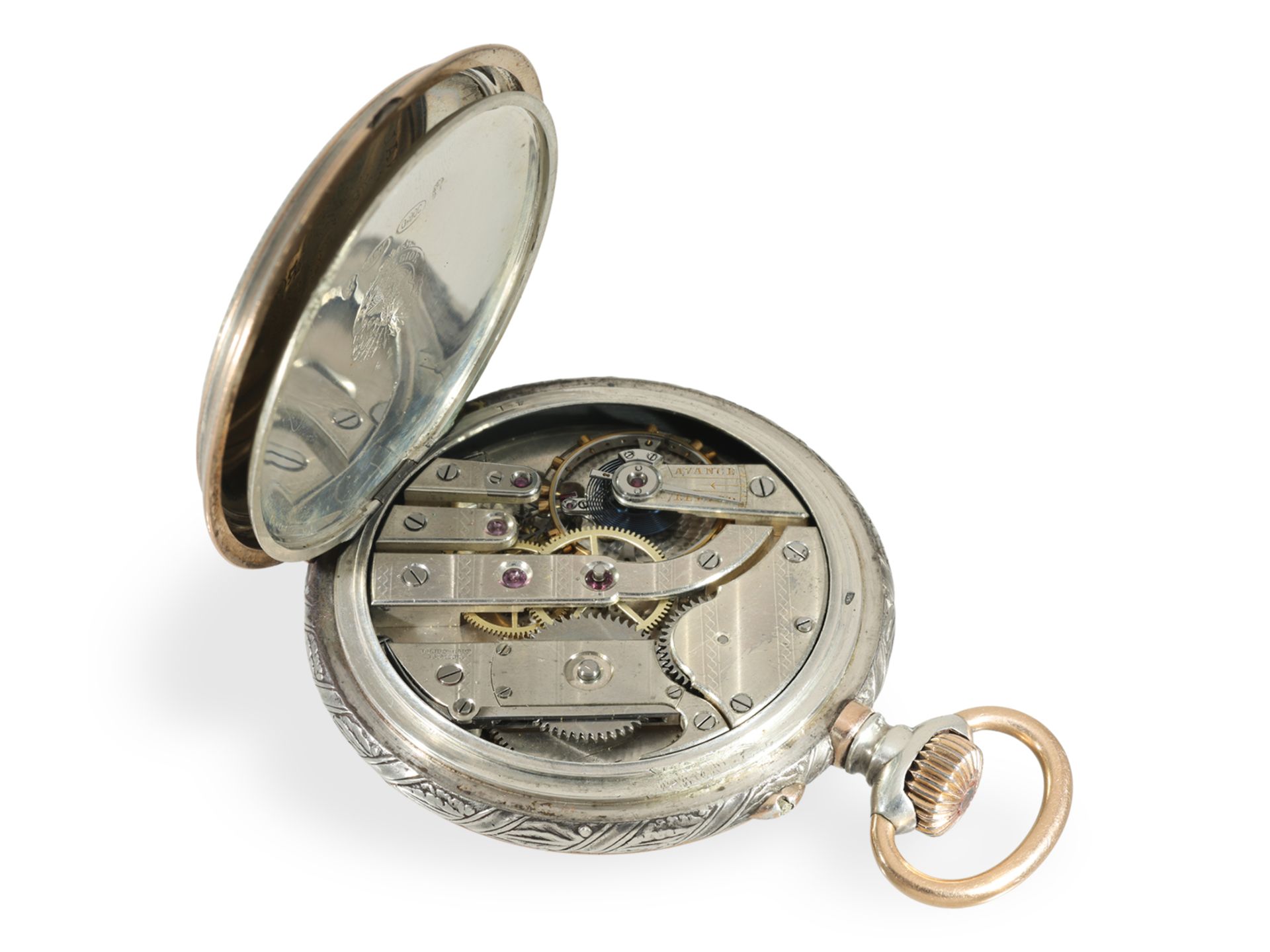 Pocket watch: very rare marksman's watch of fantastic quality, Piguet-Capt Lausanne 1894 - Image 3 of 5