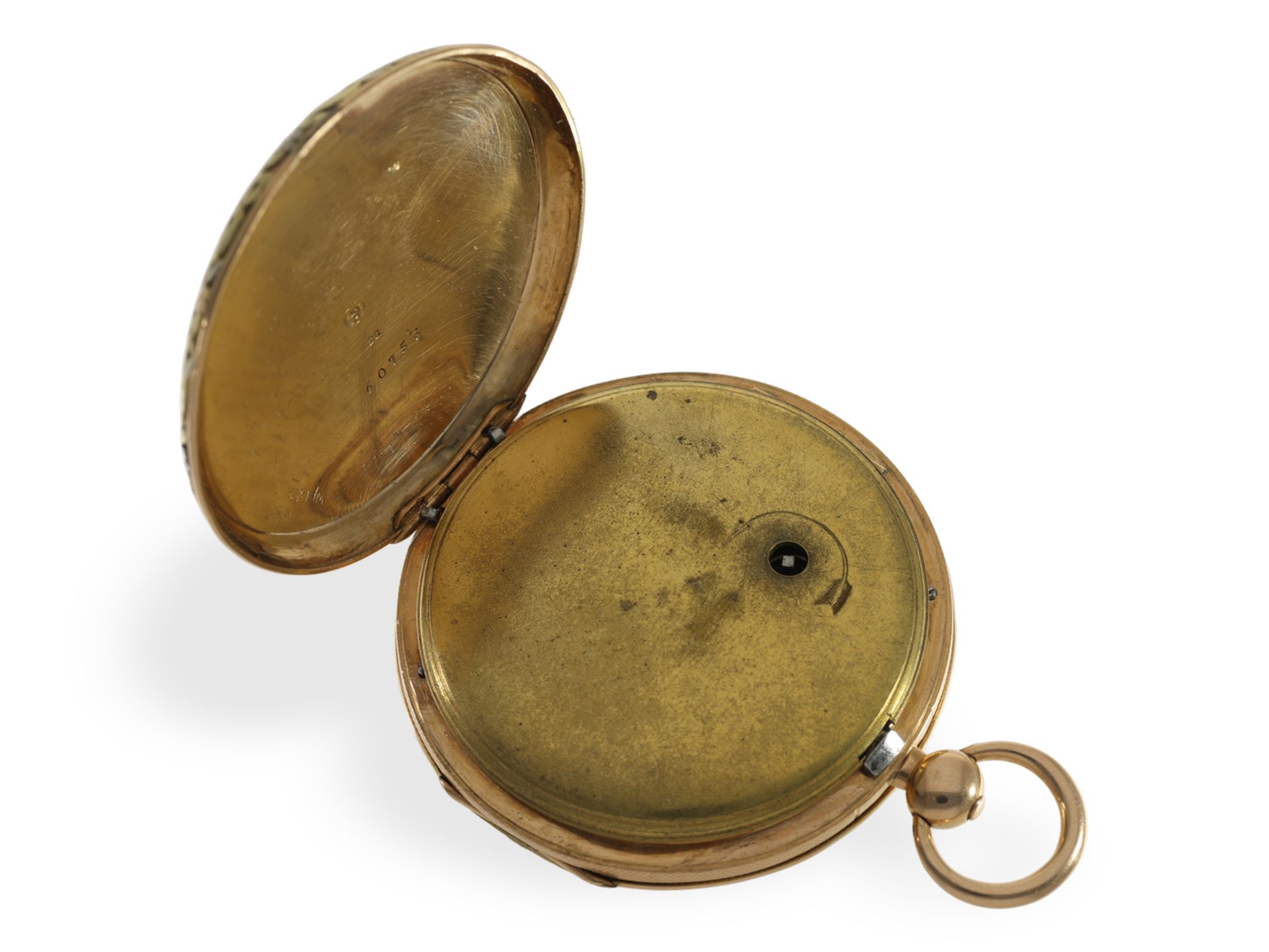 Pocket watch: exceptionally large, very fine verge watch with 4-colour gold case, ca. 1820 - Image 5 of 7