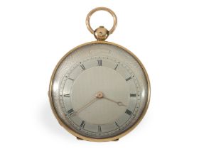 Taschenuhr: sehr feine flache Lepine, königlicher Uhrmacher Bernard, ca. 1830
