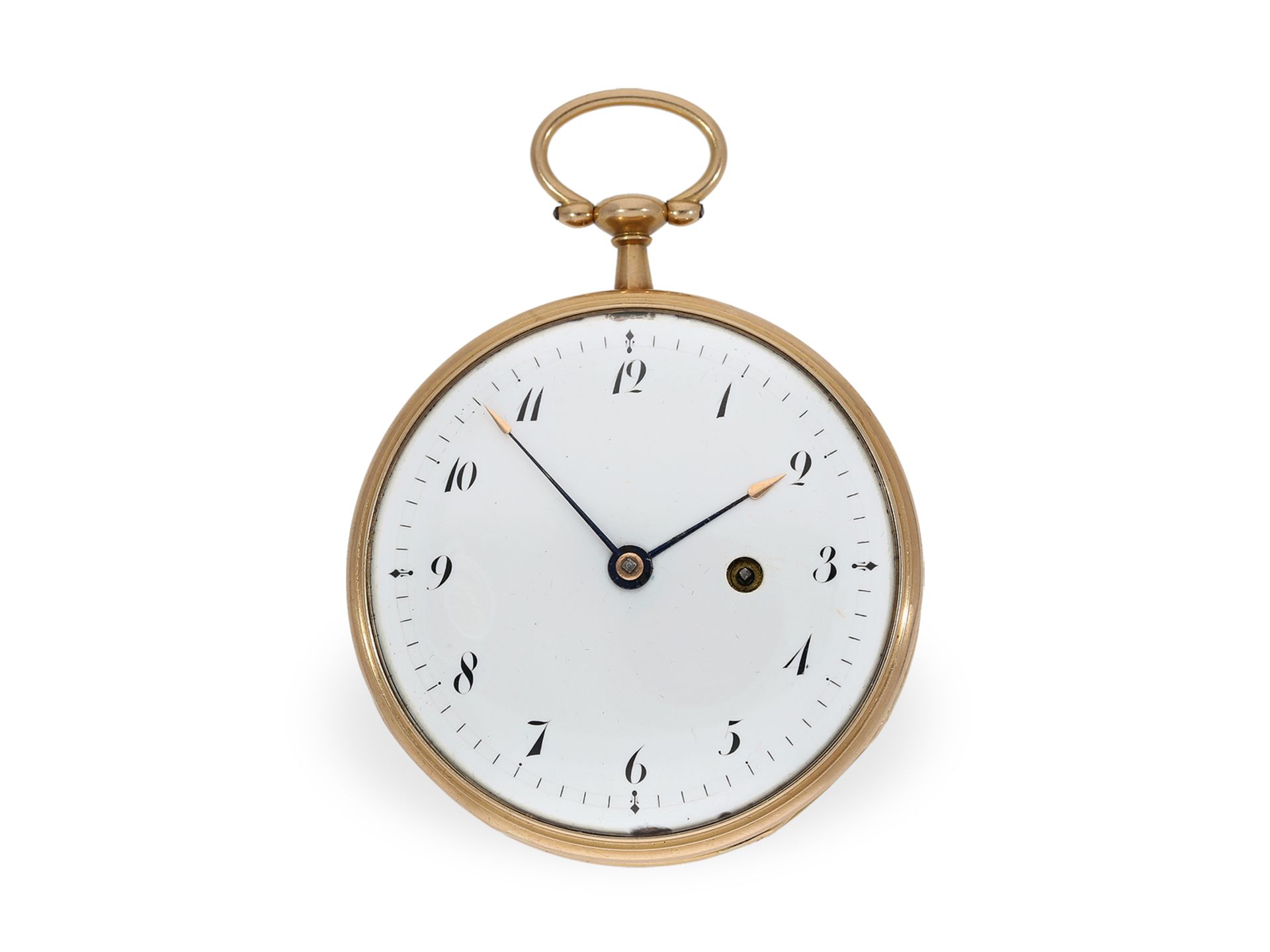 Pocket watch: large, unique gold/enamel pocket watch with musical movement, probably Geneva, ca. 180 - Image 2 of 9