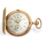 Taschenuhr: besonders schweres Ankerchronometer mit Chronograph, ca. 1890