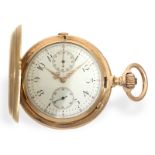 Pocket watch: especially heavy Ankerchronometer with chronograph, ca. 1890