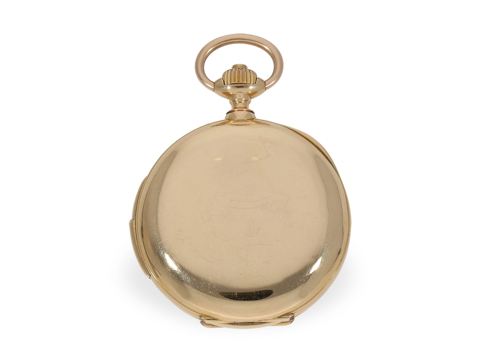 Pocket watch: very fine gold hunting case watch with repeater, probably Audemars Freres, ca. 1880 - Image 7 of 7