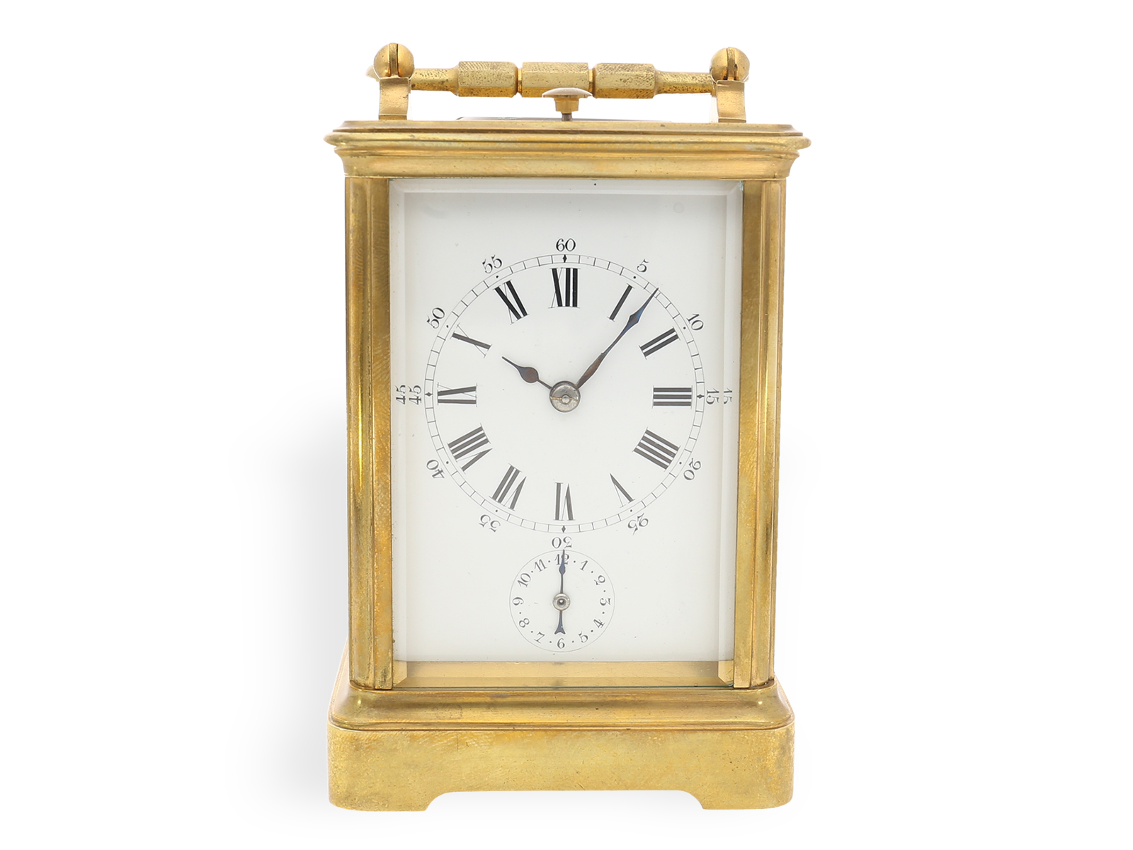 Exquisite, complicated travel clock with grande sonnerie, repeater and alarm, Leroy Paris, ca. 1900
