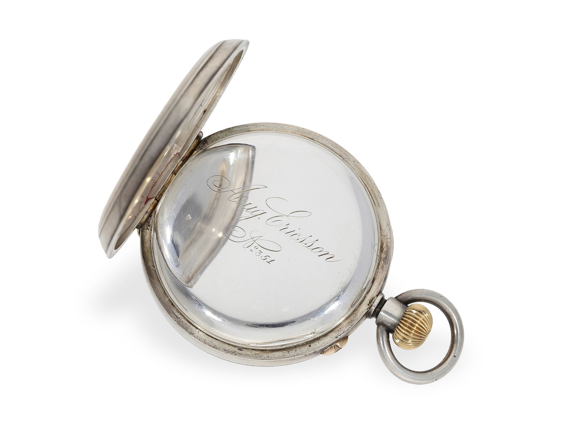 Pocket Watch: very fine pocket chronometer August Ericsson No.351, ca. 1890 - Image 3 of 6