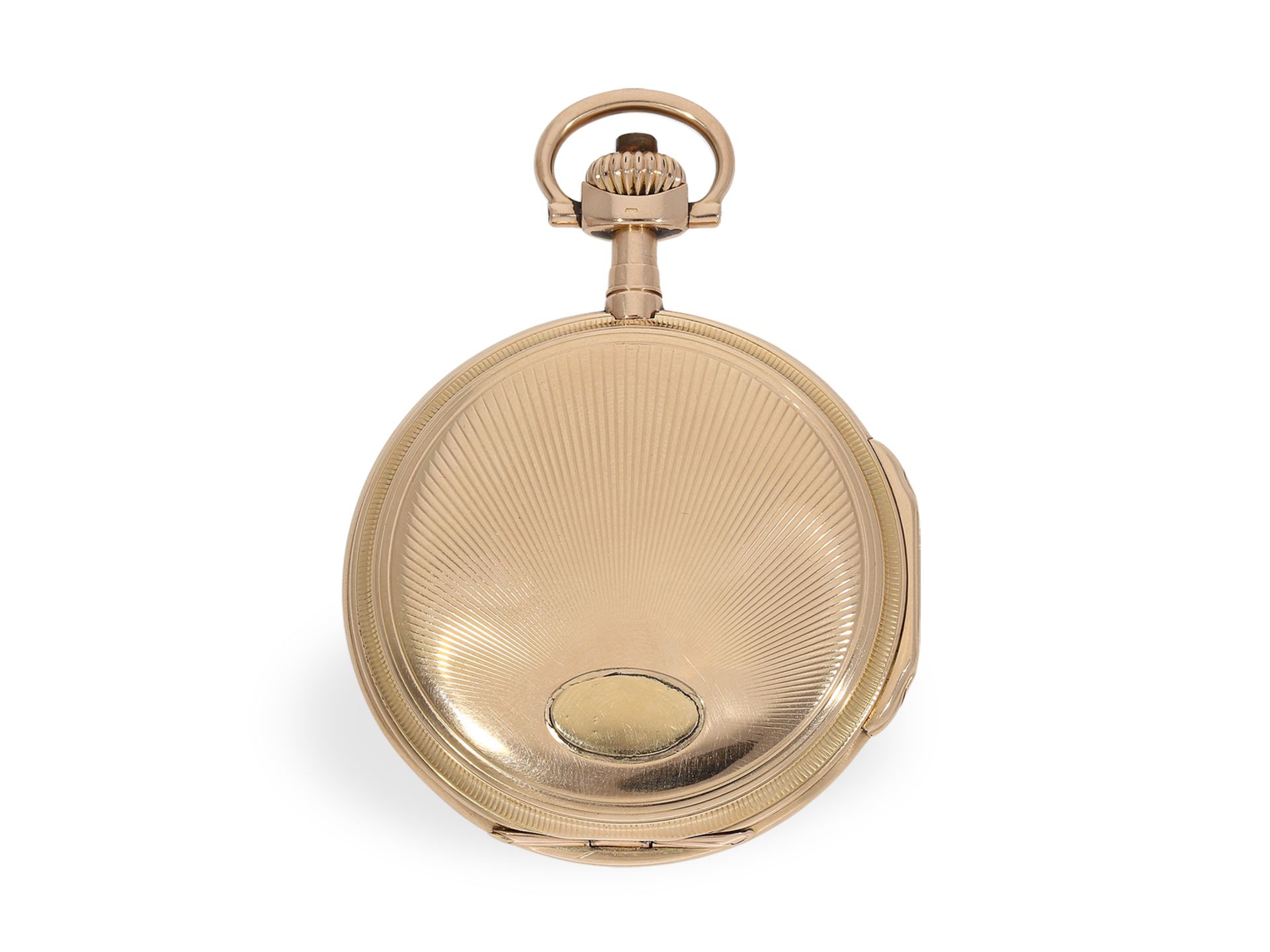 Pocket watch: rare, large Glashütte gold hunting case watch "Louis XV", Julius Assmann No.17958, ca. - Image 5 of 6