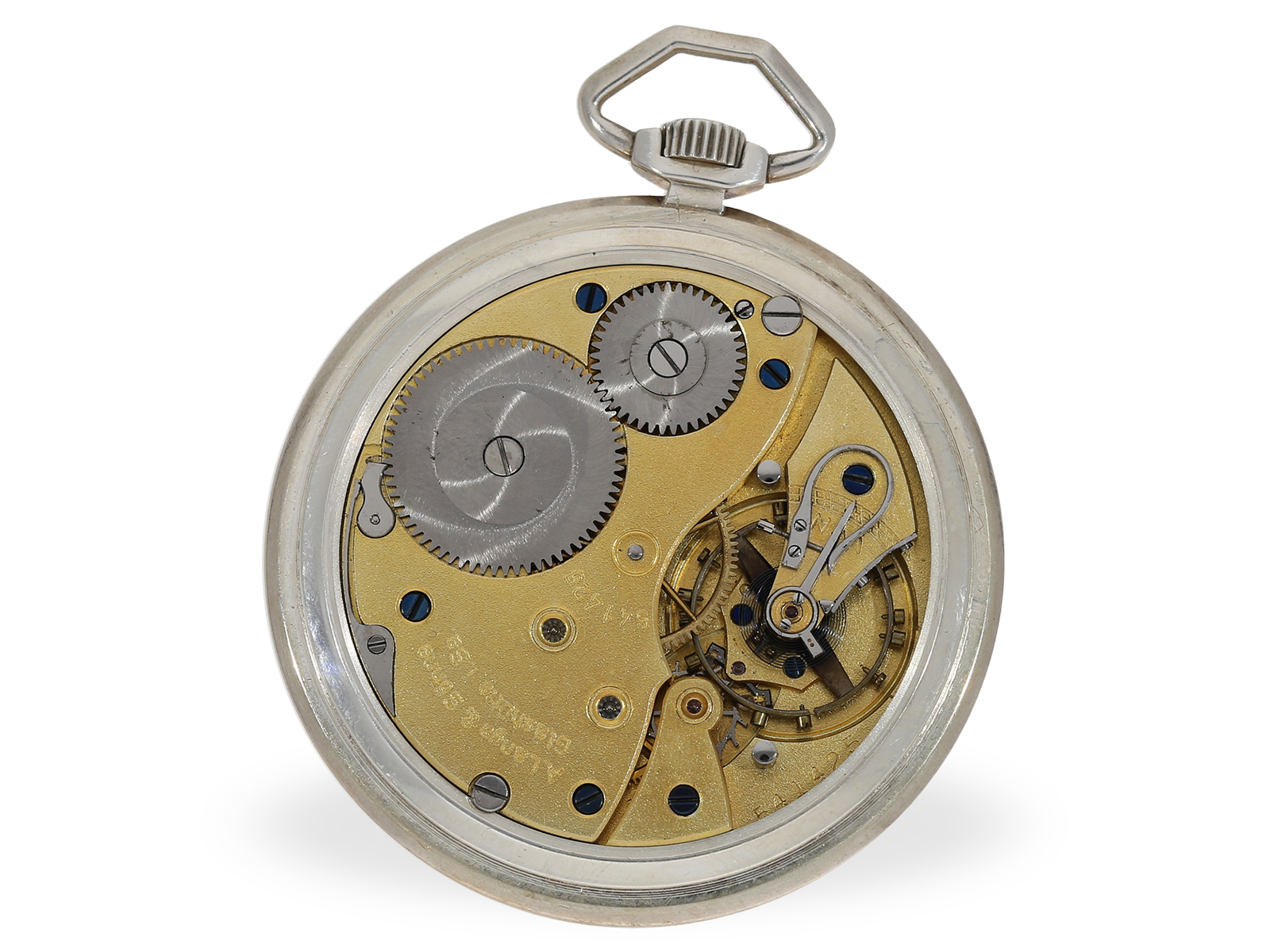Pocket watch: rare A. Lange & Söhne Glashütte dress watch with black dial, original box, original pa - Image 2 of 6