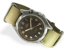 Rare militärische Armbanduhr der schwedischen Luftwaffe, Lemania Tg 195 "HACKING SECONDS" "Tropical