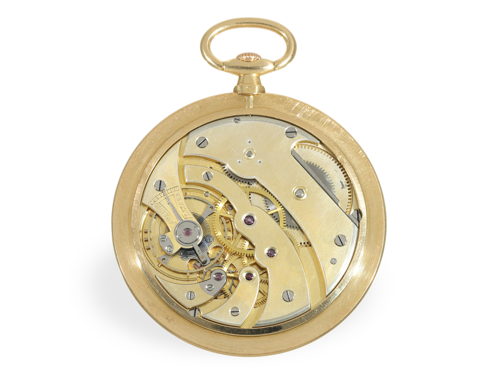 Pocket watch: historically important Cartier "Couteau Ultra Thin" gold/enamel, former aristocratic p - Image 4 of 7