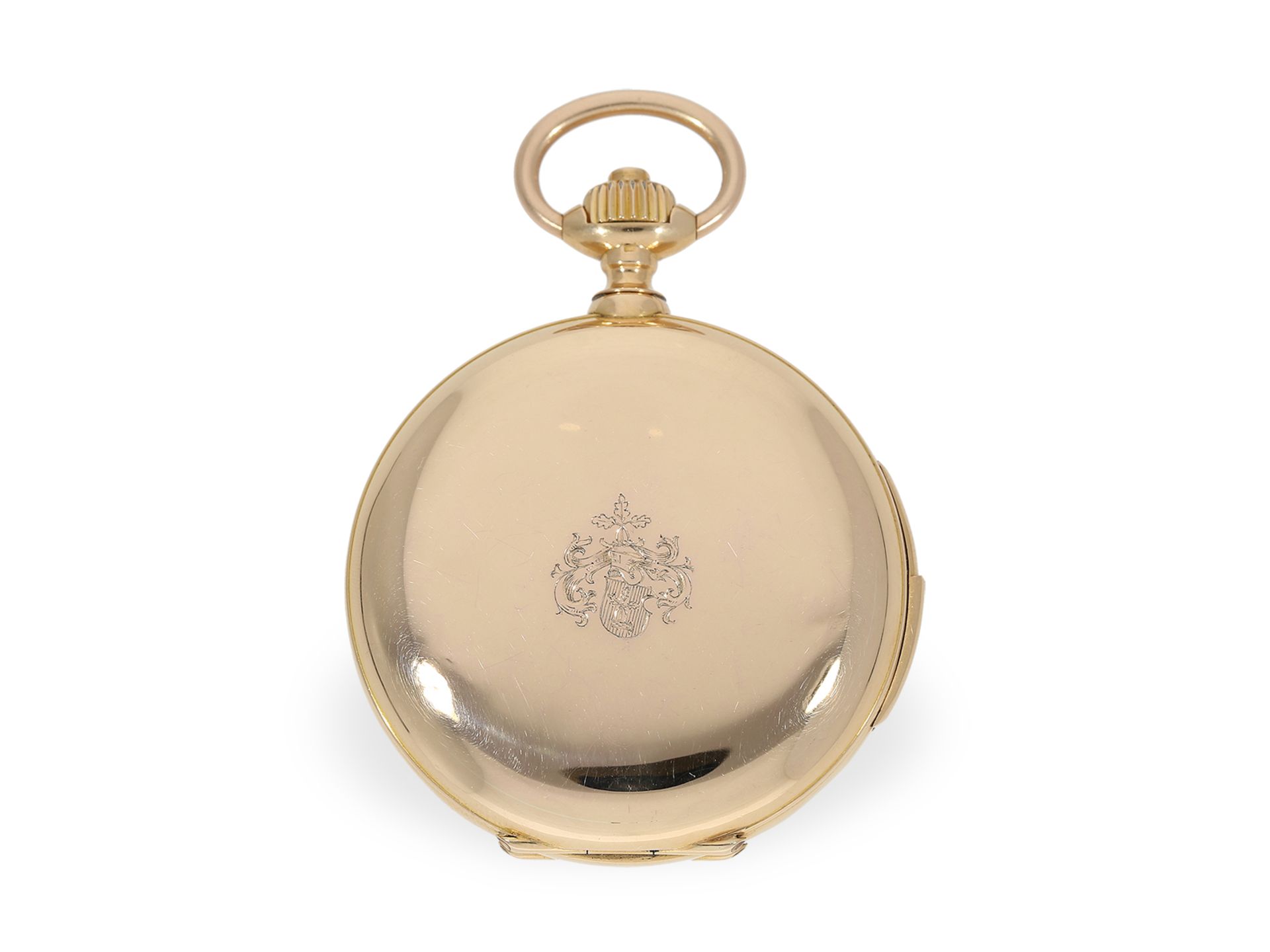 Pocket watch: very fine gold hunting case watch with repeater, probably Audemars Freres, ca. 1880 - Image 6 of 7
