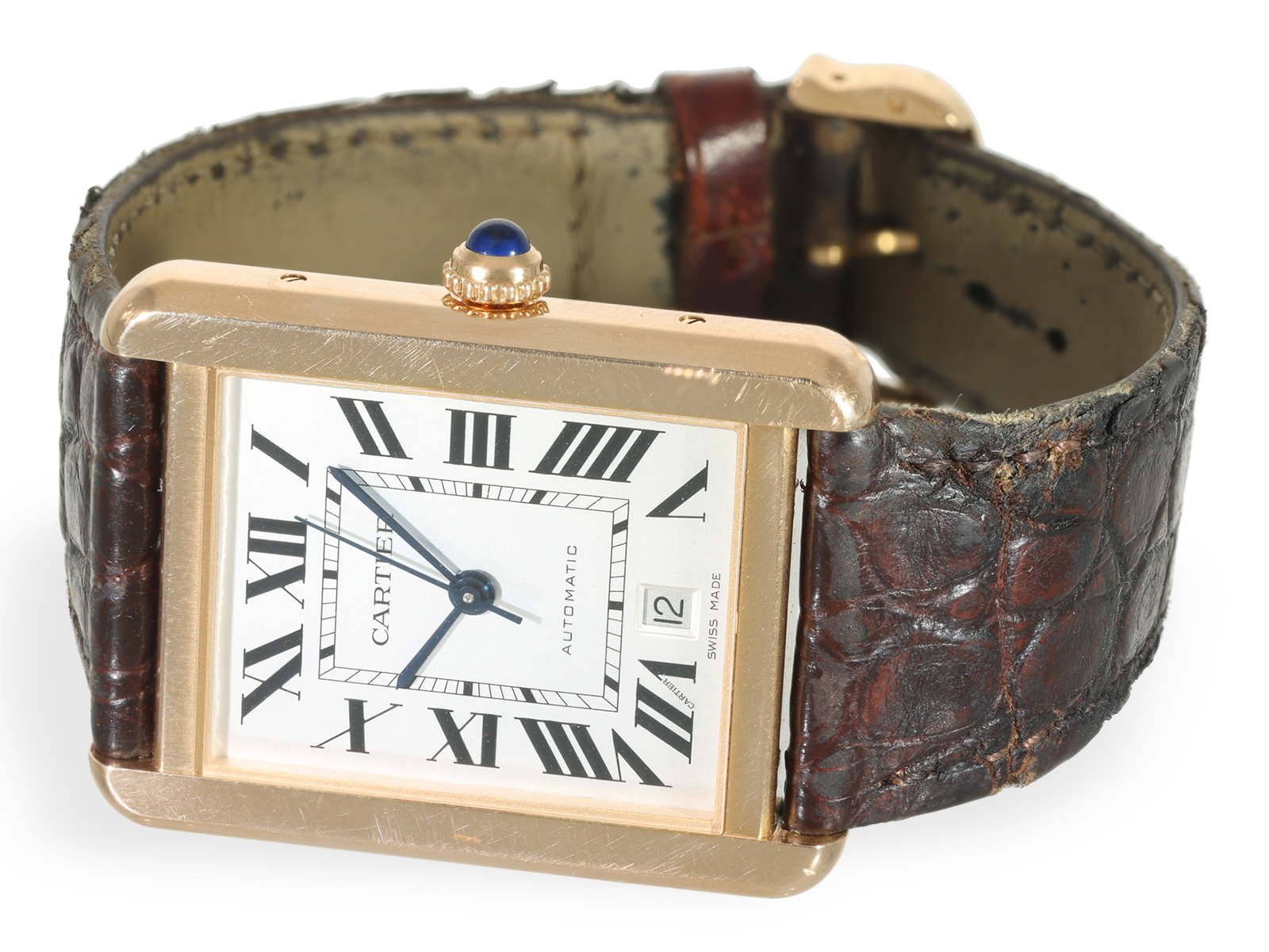 Wristwatch: wanted, large Cartier, "Cartier Tank Solo Automatic XL" Ref. 3514 - Image 3 of 7