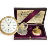 Pocket watch: very rare, early ladies' hunting case watch with original box, A. Lange & Söhne No.141