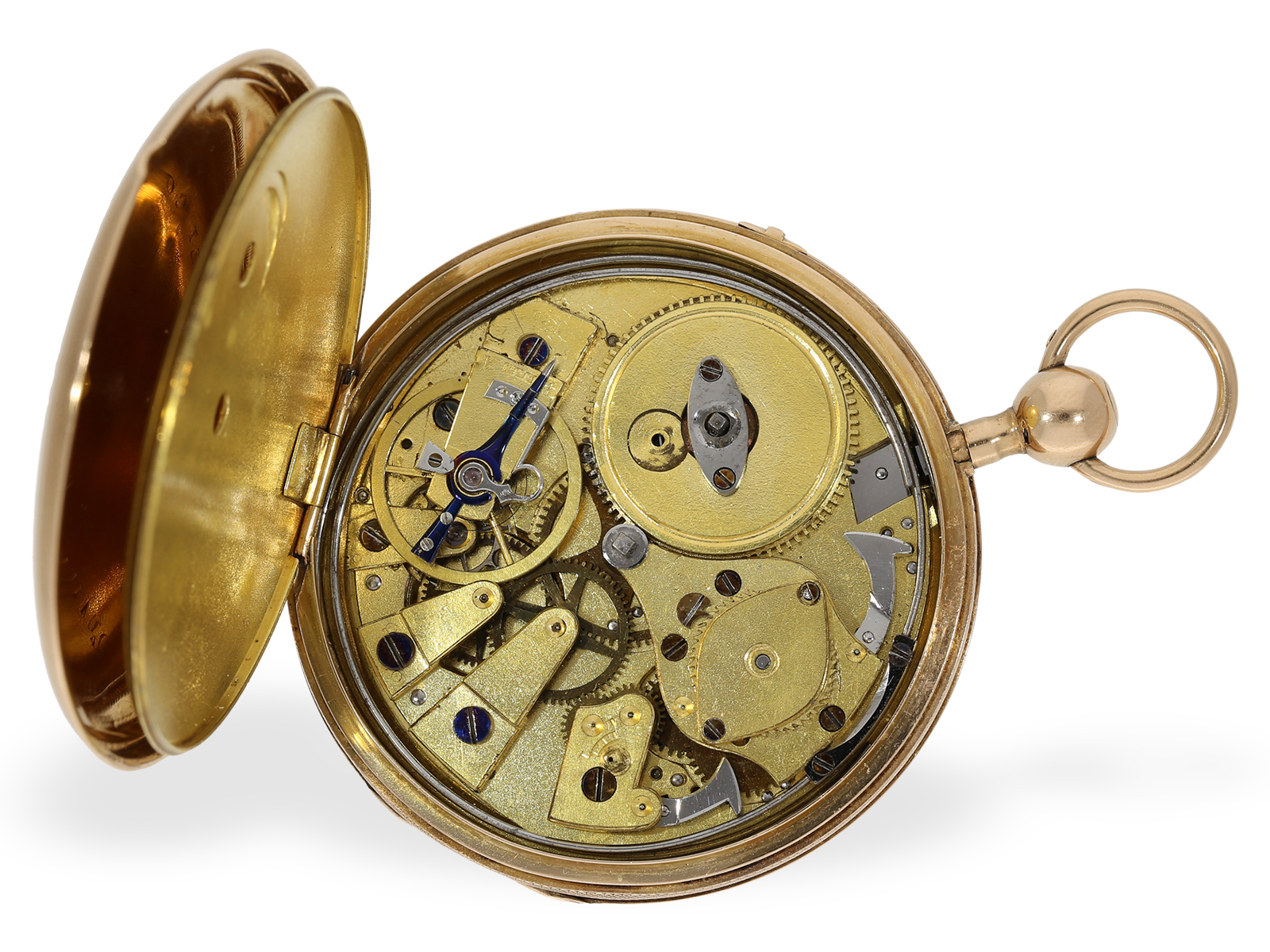 Pocket watch: large lepine with ruby cylinder and repeater, fine movement quality, ca. 1810 - Image 2 of 5