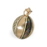 Form watch/pendant watch: rare gold/enamel form watch "Melon", Geneva around 1800