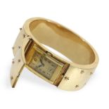 Armbanduhr: Unikat, Armreif mit versteckter Uhr, Chronometermacher Bröcking in Hamburg, 30er Jahre