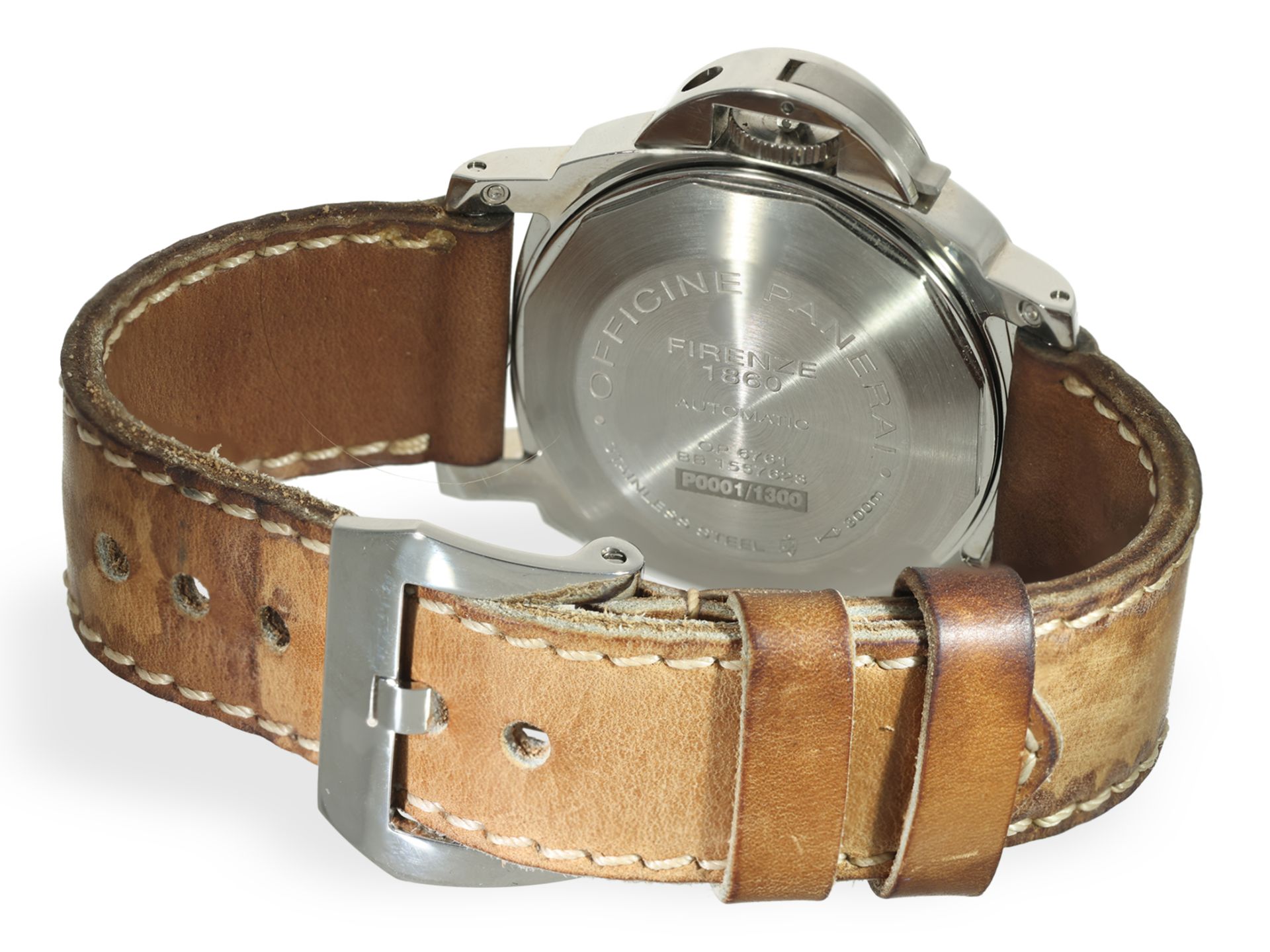 Armbanduhr: Chronometer Panerai Luminor GMT REF. OP 6761, No. 0001!, Full-Set von 2013 - Bild 6 aus 10