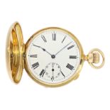 Pocket watch: Glashütte rarity, very early and small gold hunting case watch, signed Mansberger Glas