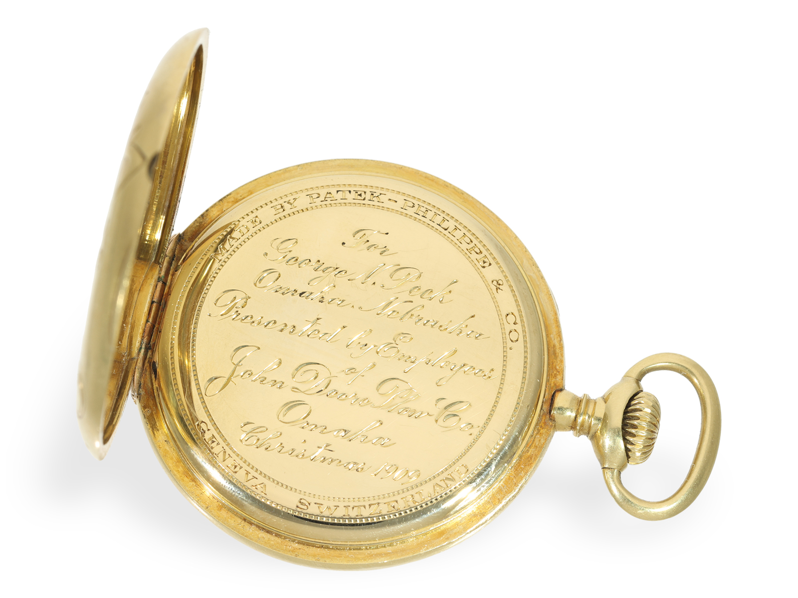 Pocket watch: historically interesting, very fine Patek Philippe with Art Nouveau case, Geneva 1909 - Image 6 of 6