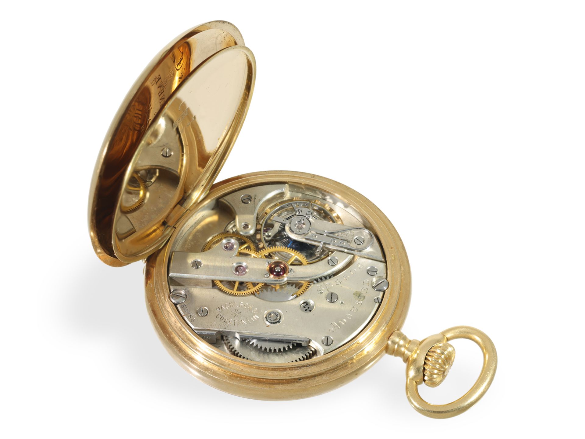 Taschenuhr: feines Genfer Ankerchronometer von Vacheron & Constantin, ca.1910 - Bild 4 aus 7