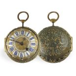 Taschenuhr: frühe Oignon mit Repetition und Scheinpendel, Andre Sibille Paris um 1690