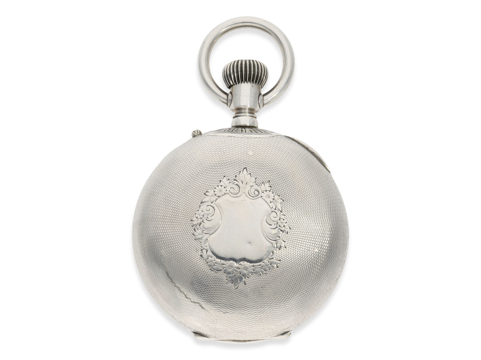 Pocket watch: extraordinarily large Russian calendar watch, Ankerchronometer in a heavy silver case, - Image 2 of 5