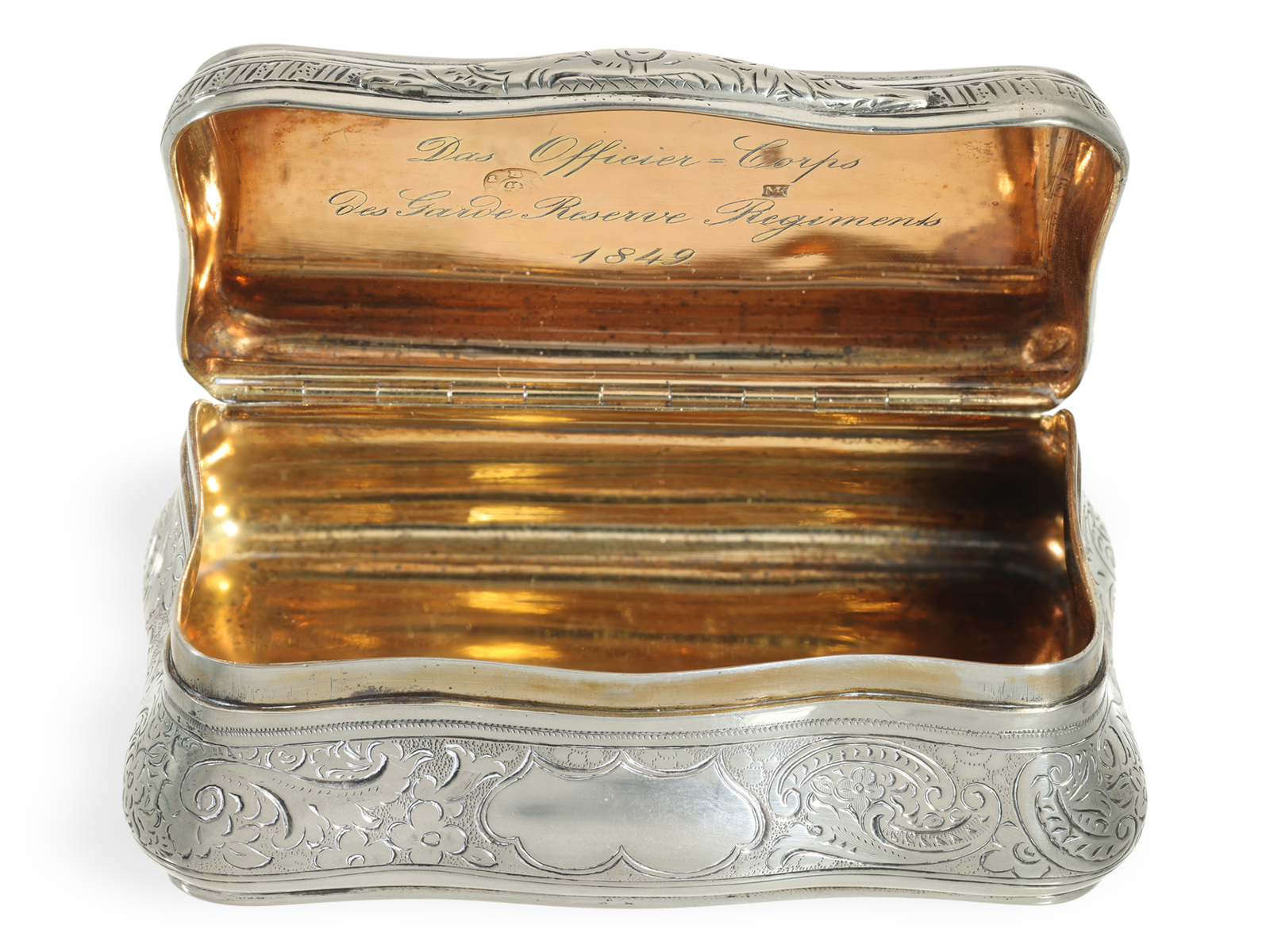 Snuff box: very fine box from around 1815 from an officer's possession - Image 5 of 5