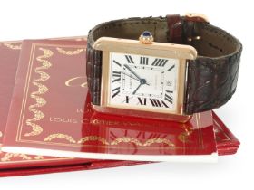 Armbanduhr: gesuchte, große Cartier, "Cartier Tank Solo Automatic XL" Ref. 3514