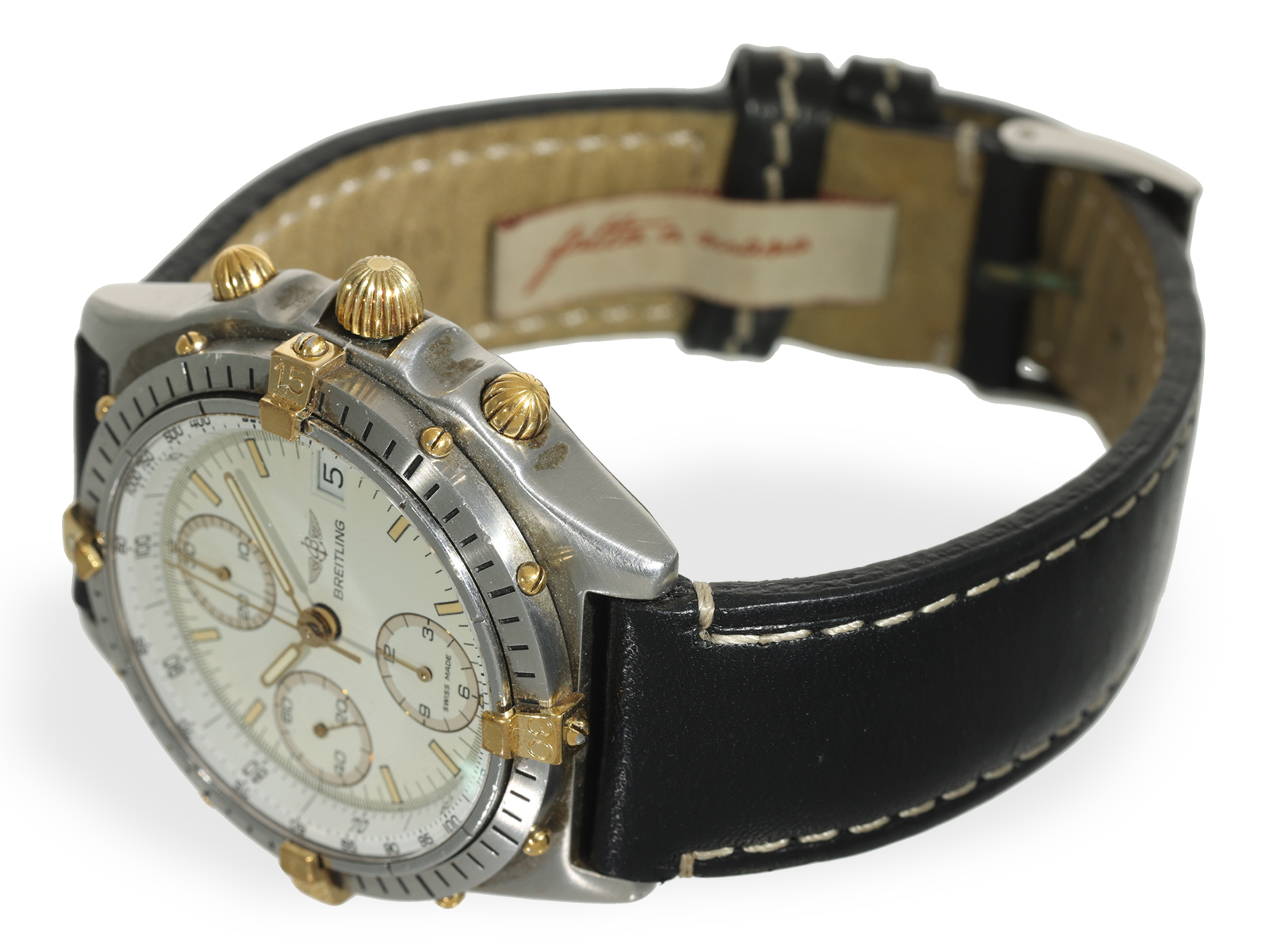 Wristwatch: sporty Breitling chronograph "Chronomat Ref. 81.950", steel/gold - Image 2 of 6
