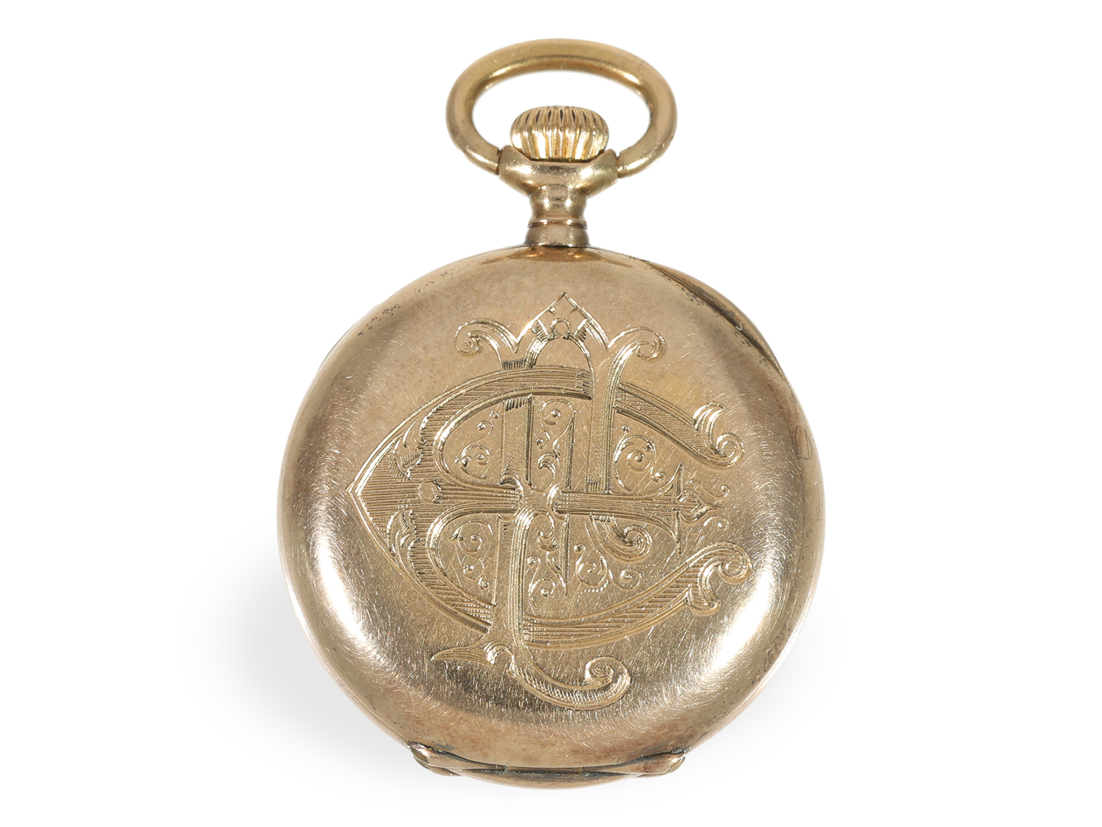 Pocket watch/pendant watch: exquisite ladies' watch with stone setting and chatelaine, Fritz Piguet  - Image 3 of 7