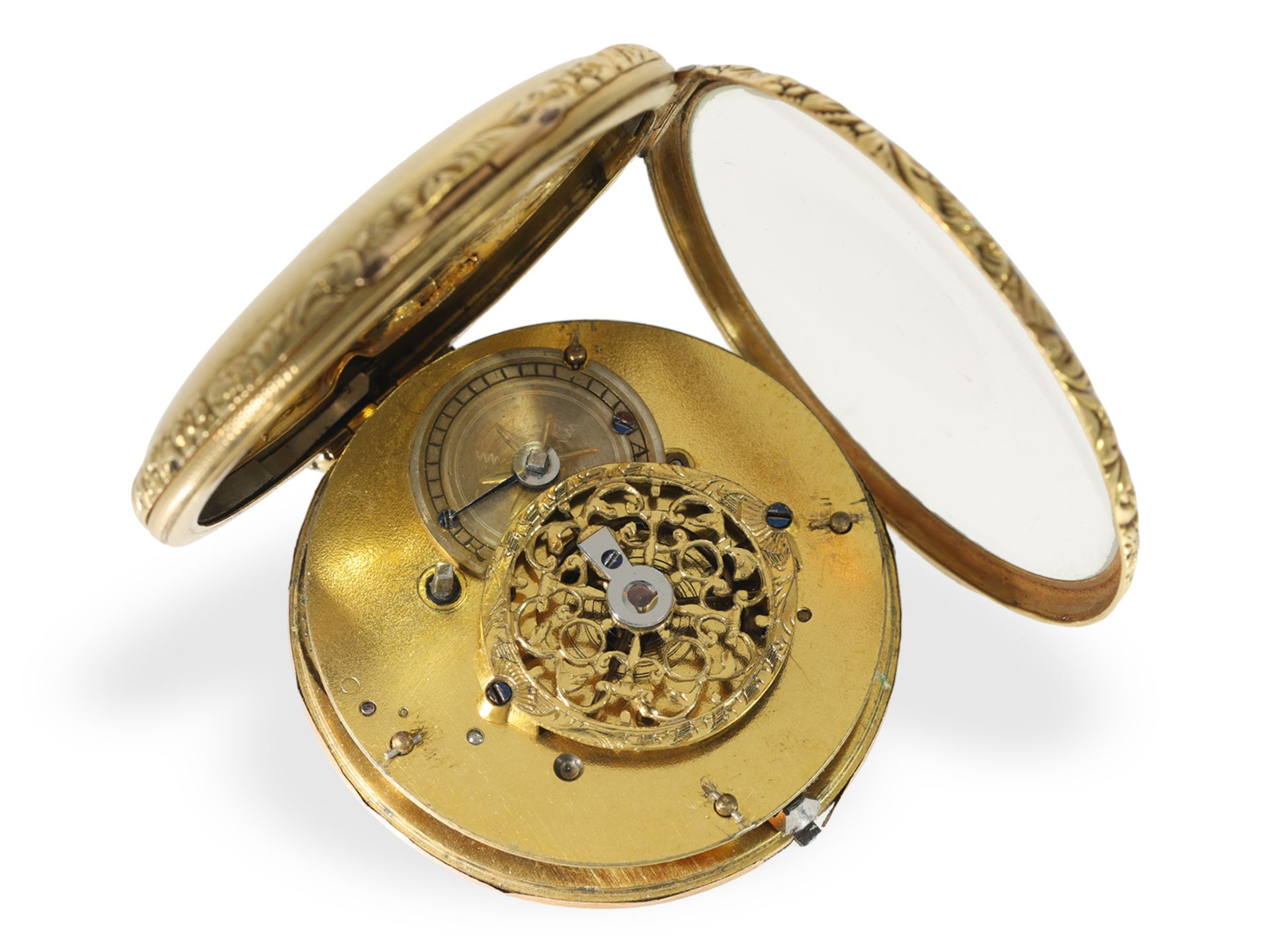 Pocket watch: gold verge watch from around 1830, owned by the Falinskys (manor) - Image 2 of 6