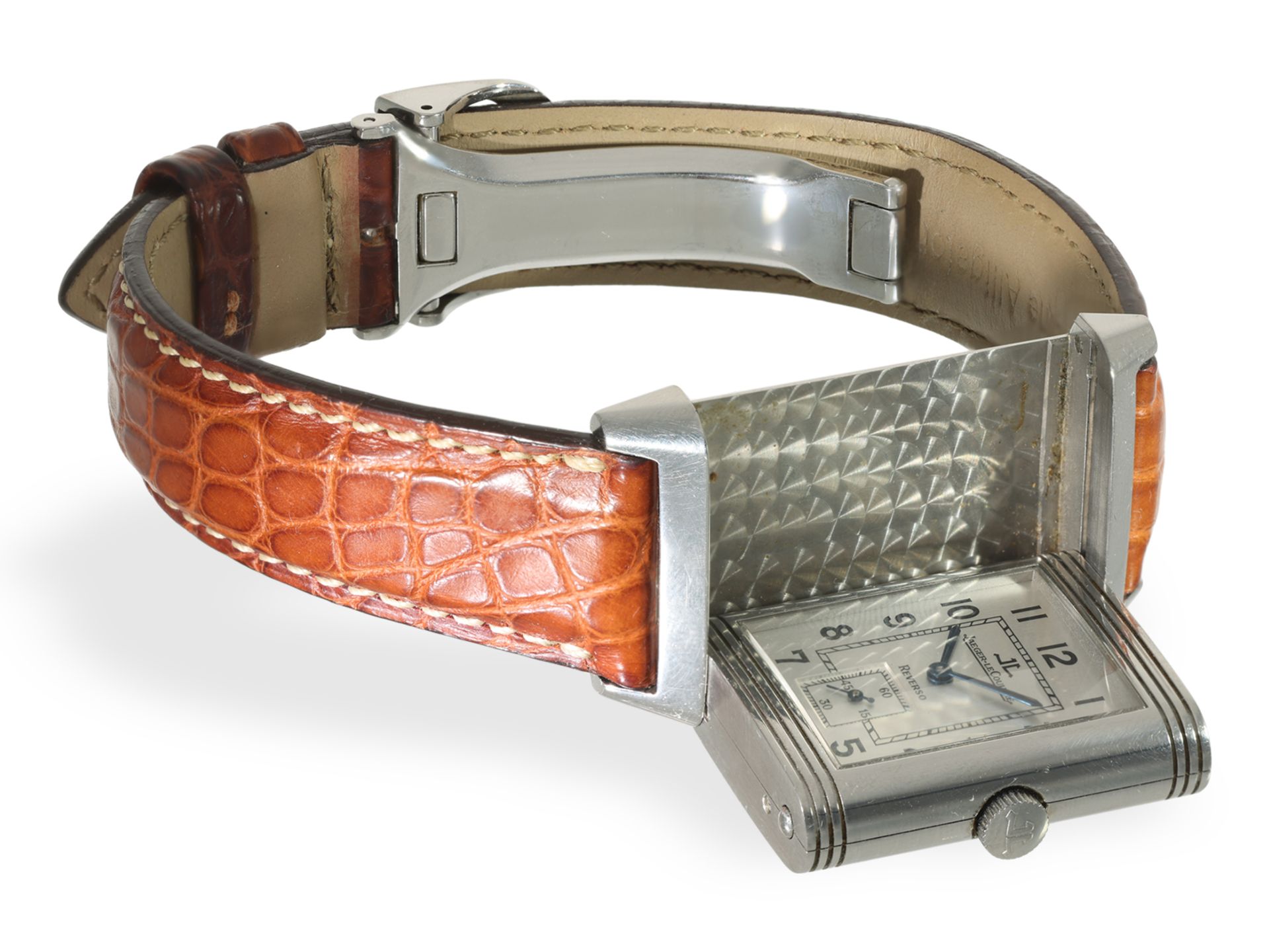 Armbanduhr: edle Herrenuhr von LeCoultre, "Reverso Grande Taille" Ref.270.8.62 - Bild 2 aus 7