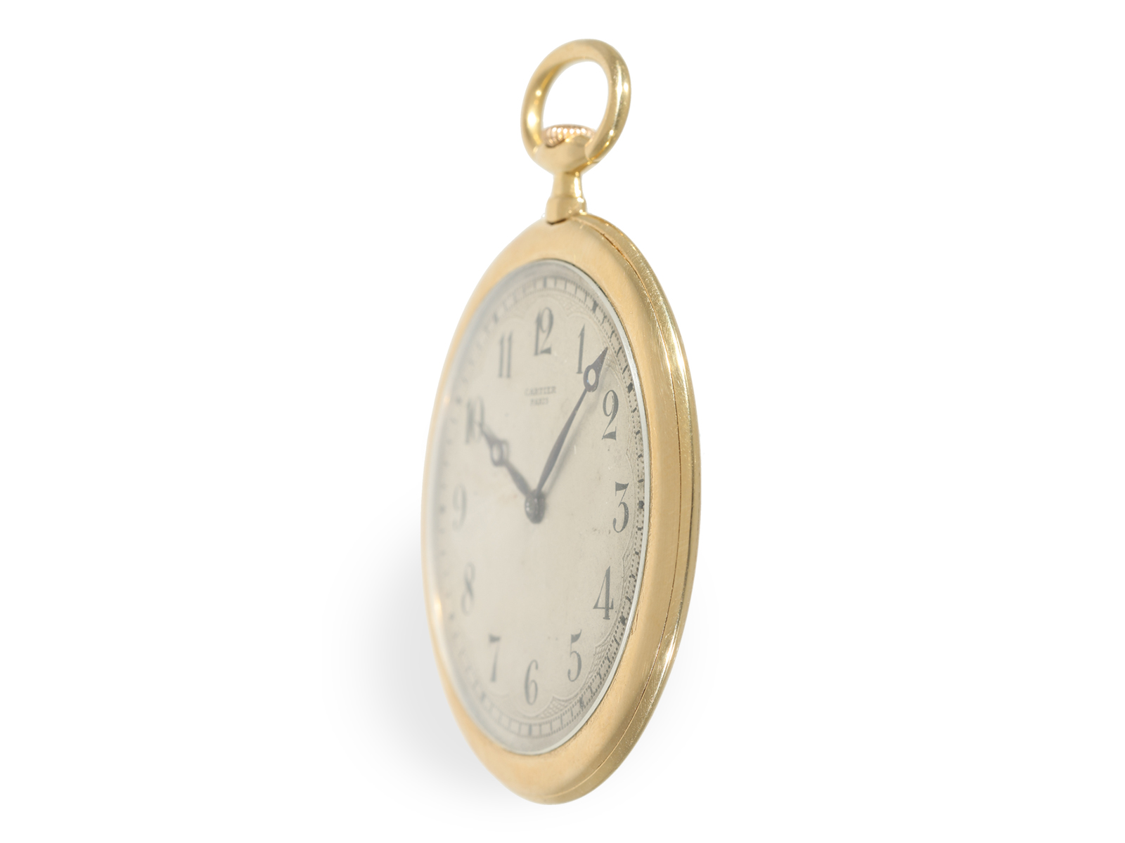 Pocket watch: historically important Cartier "Couteau Ultra Thin" gold/enamel, former aristocratic p - Image 5 of 7