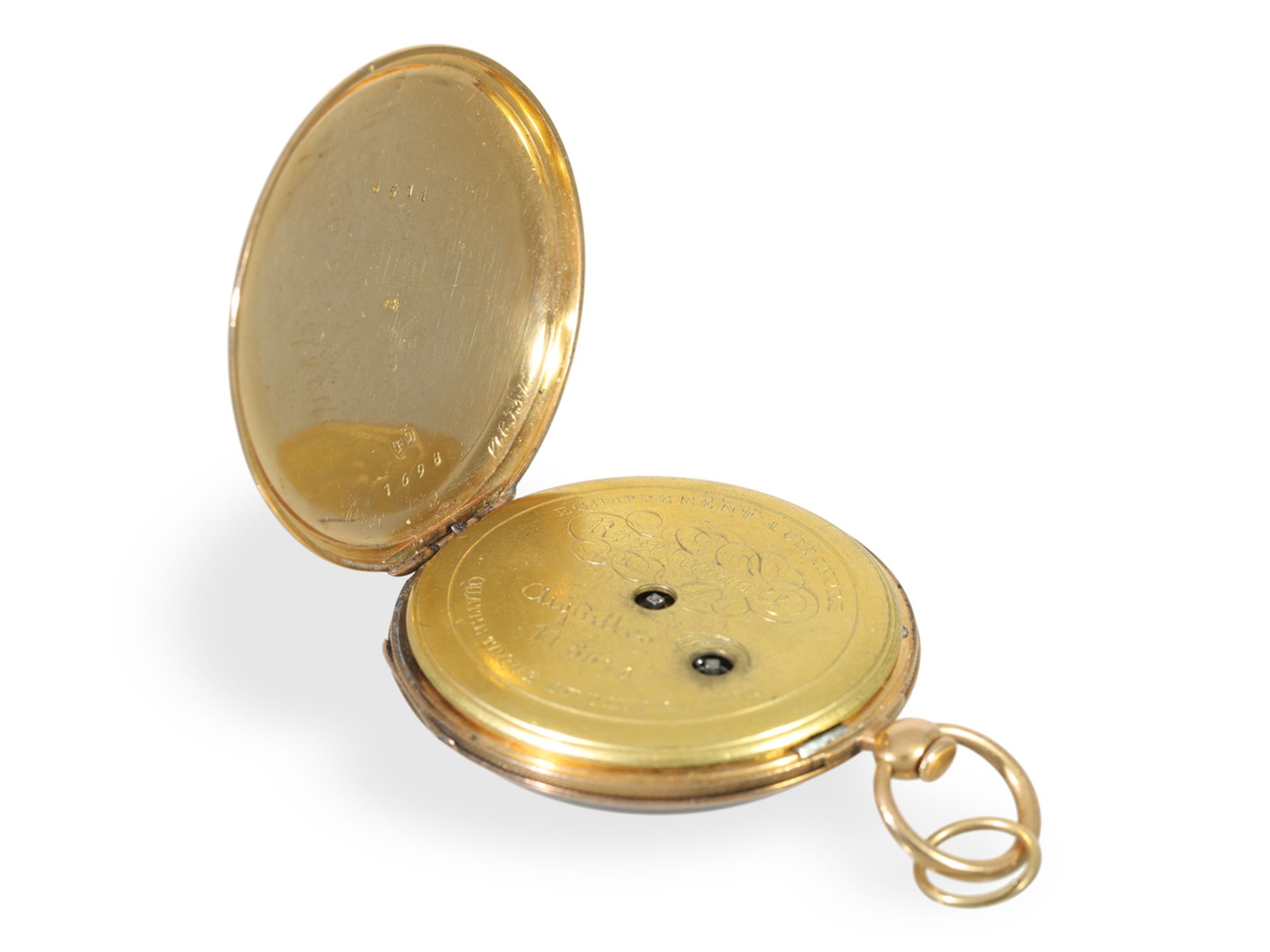 Pocket watch: very flat lepine around 1820 - Image 4 of 6