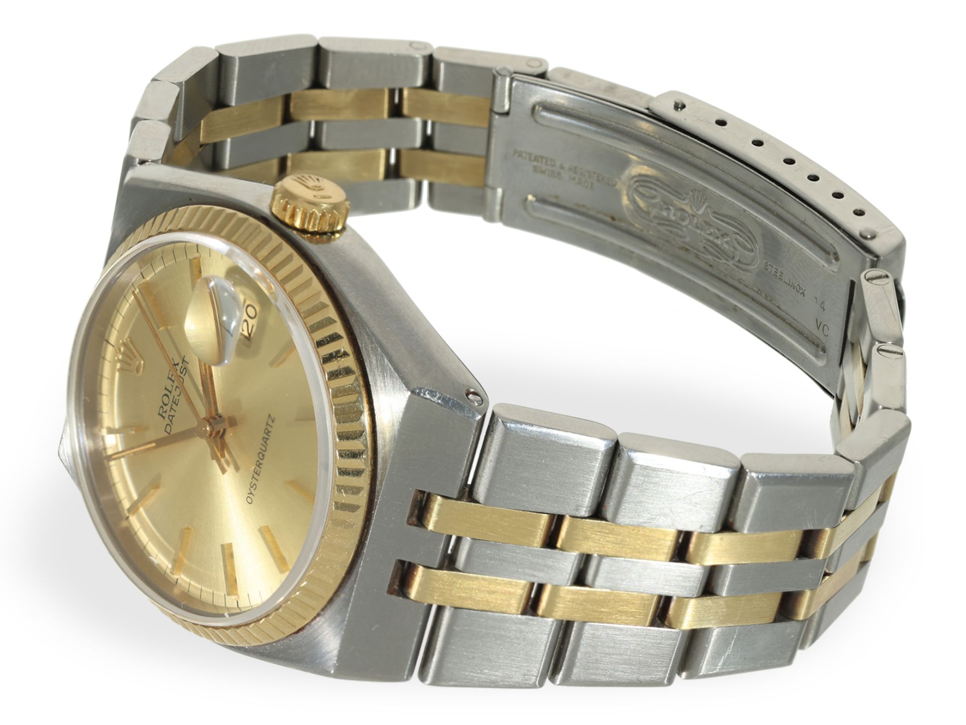 Armbanduhr: vintage Rolex Datejust Oysterquartz, Stahl/Gold - Bild 2 aus 4