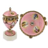 Table clock: rarity, Viennese enamel clock "Cercle Tournant", around 1920