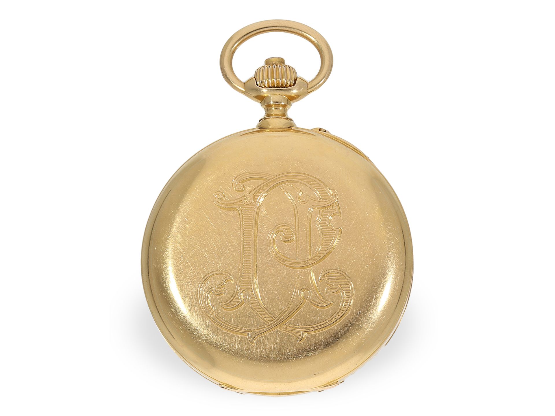 Pocket watch: important Le Roy chronometer with chronograph and central counter, No.57137-3601, ca. - Image 6 of 6