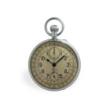 Pocket watch: large military chronograph by Lemania "Majetek", 1940s