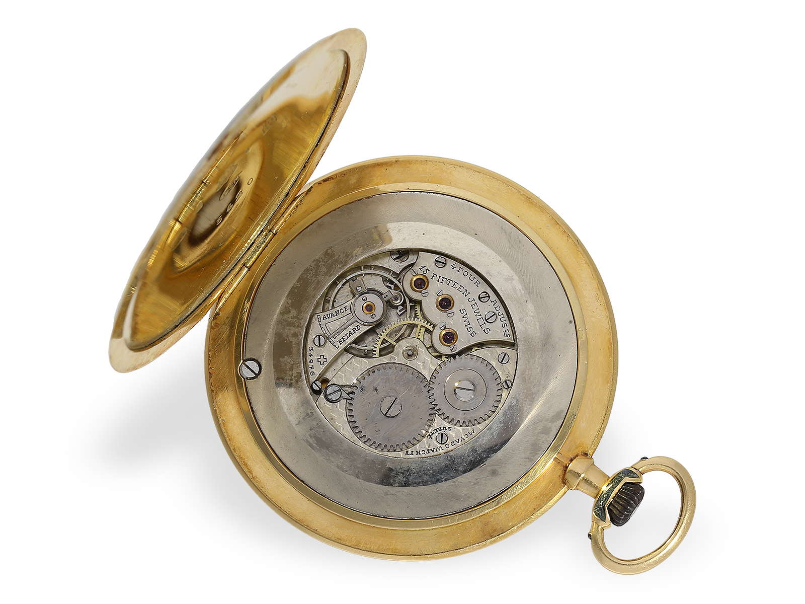 Pocket watch: exquisite, super thin gold/enamel lepine of exceptional quality, Movado Ref.5420, for  - Image 3 of 4