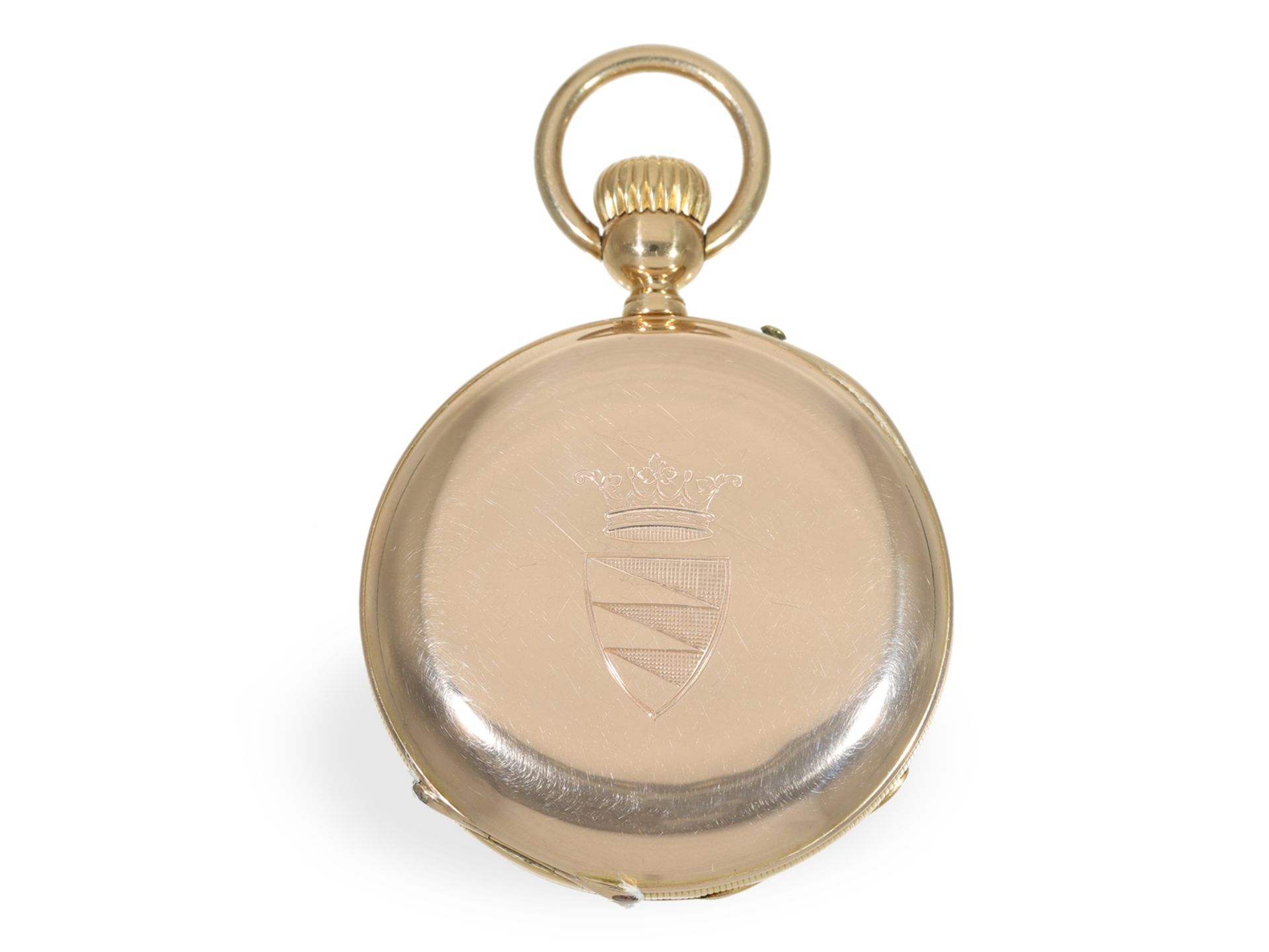 Taschenuhr: frühe Präzisionstaschenuhr mit Kronenaufzug, verm. Le Coultre um 1865 - Bild 2 aus 5