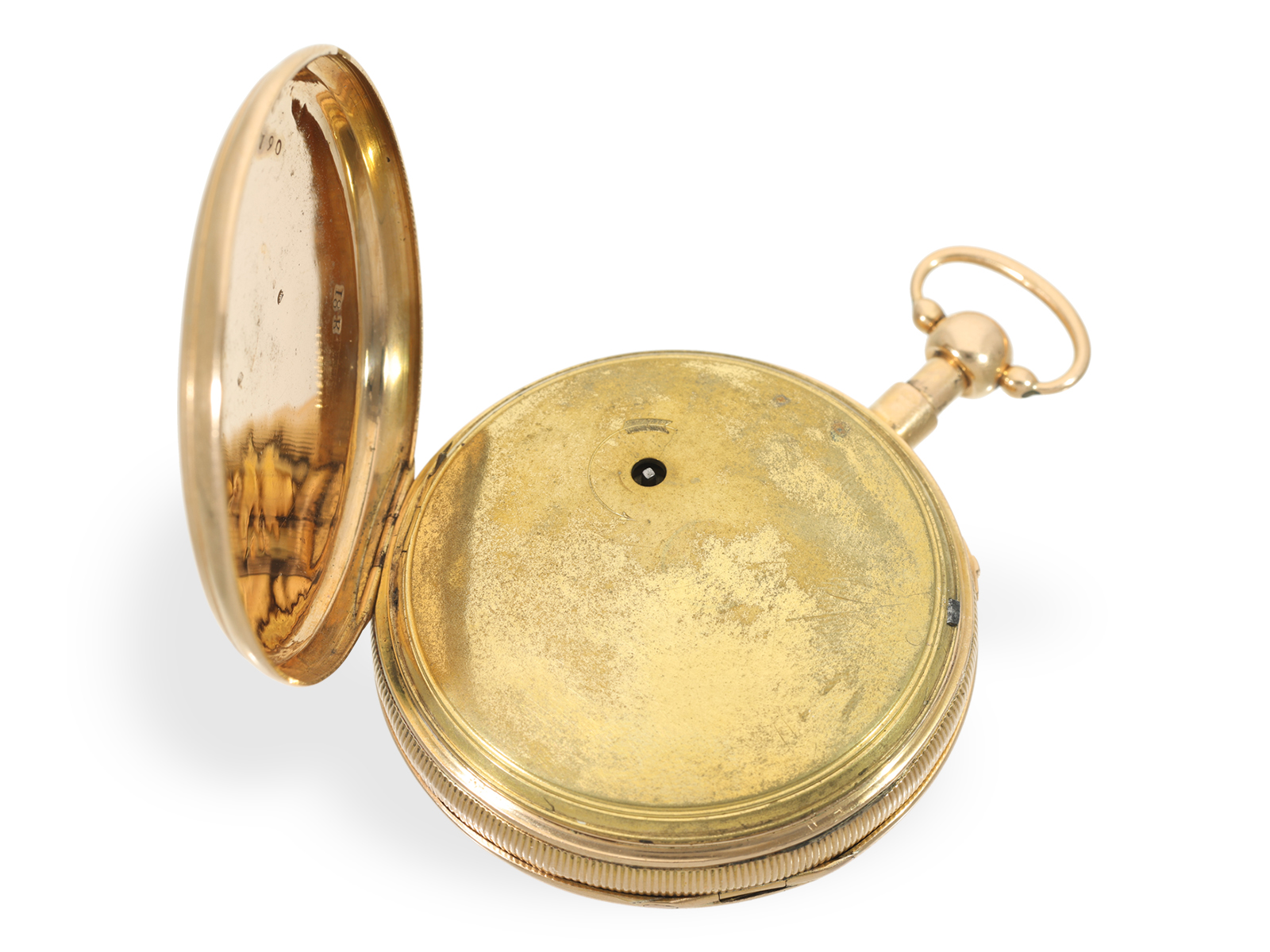 Extremely rare pocket watch with 4 automatons "Punchinello", possibly Geneva, ca. 1810 - Image 4 of 5