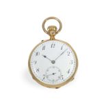 Taschenuhr: frühe Präzisionstaschenuhr mit Kronenaufzug, verm. Le Coultre um 1865