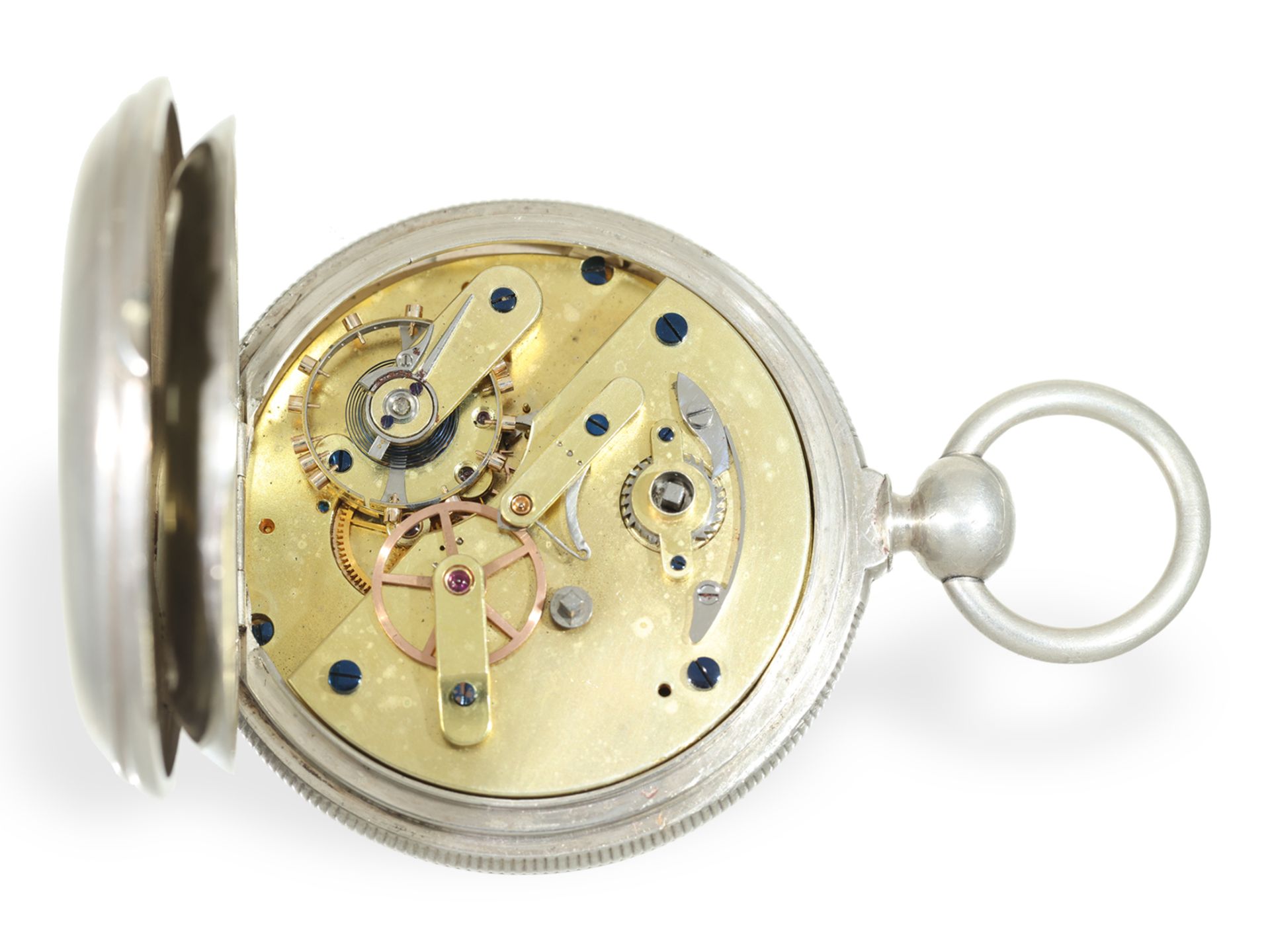 Taschenuhr: extrem seltenes französisches Beobachtungschronometer, Rötig Havre "Inventeur", ca.1865 - Bild 3 aus 7